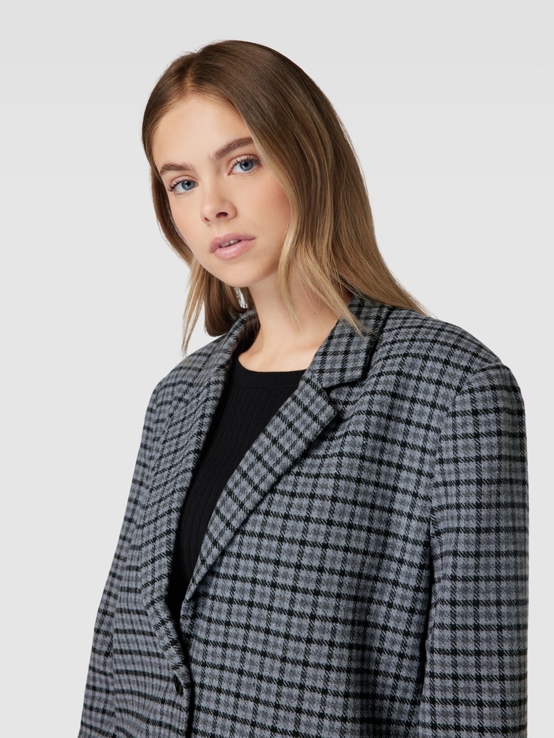 Blazer mit Gitterkaro Modell 'CASUAL CHECK' in dunkelgrau