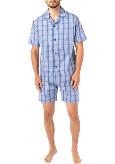 Novila, Pyjama, Popeline, blau kariert