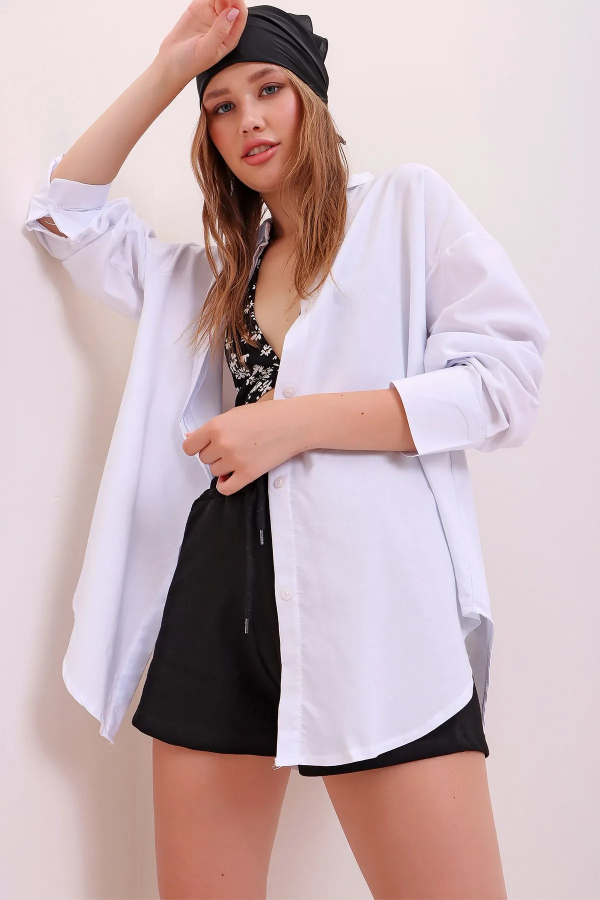 Trend Alaçatı Stili  Hemd - Weiß - Relaxed Fit