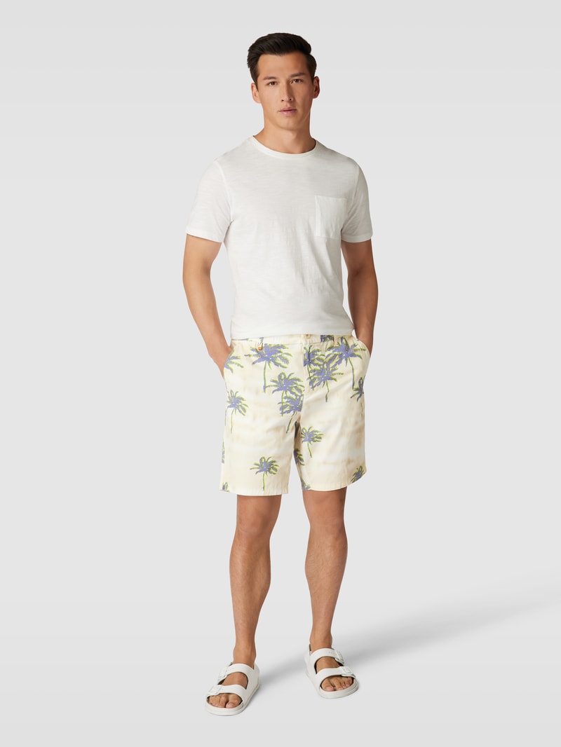 Shorts mit Allover-Muster in offwhite