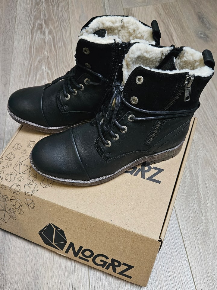 NoGRZ Lederboots in Schwarz, NEU!!!  günstig kaufen 37