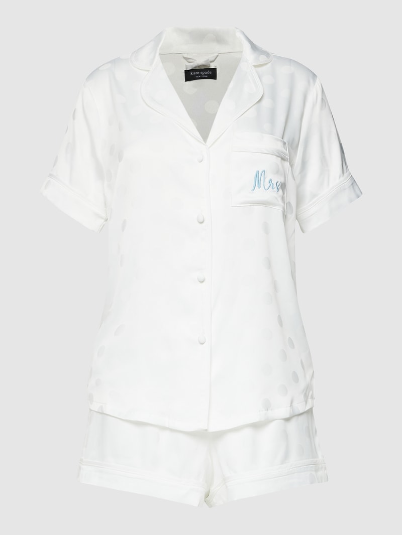 Pyjama mit Reverskragen in offwhite