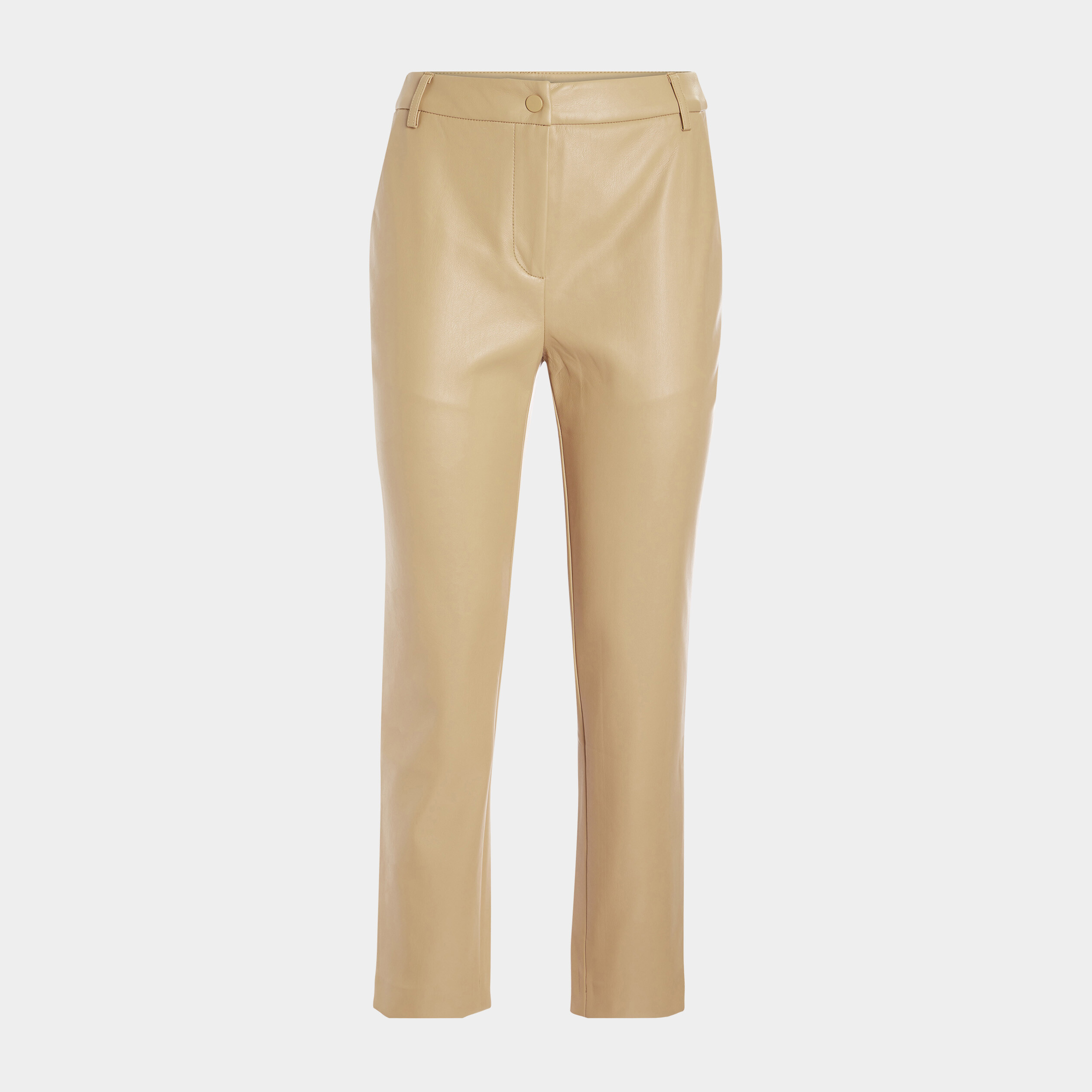 Pantalon ajusté 7 8 ème simili cuir sable femme | La Halle