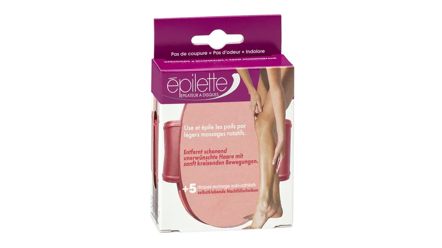 epilette Lady Griff und Depilierscheiben