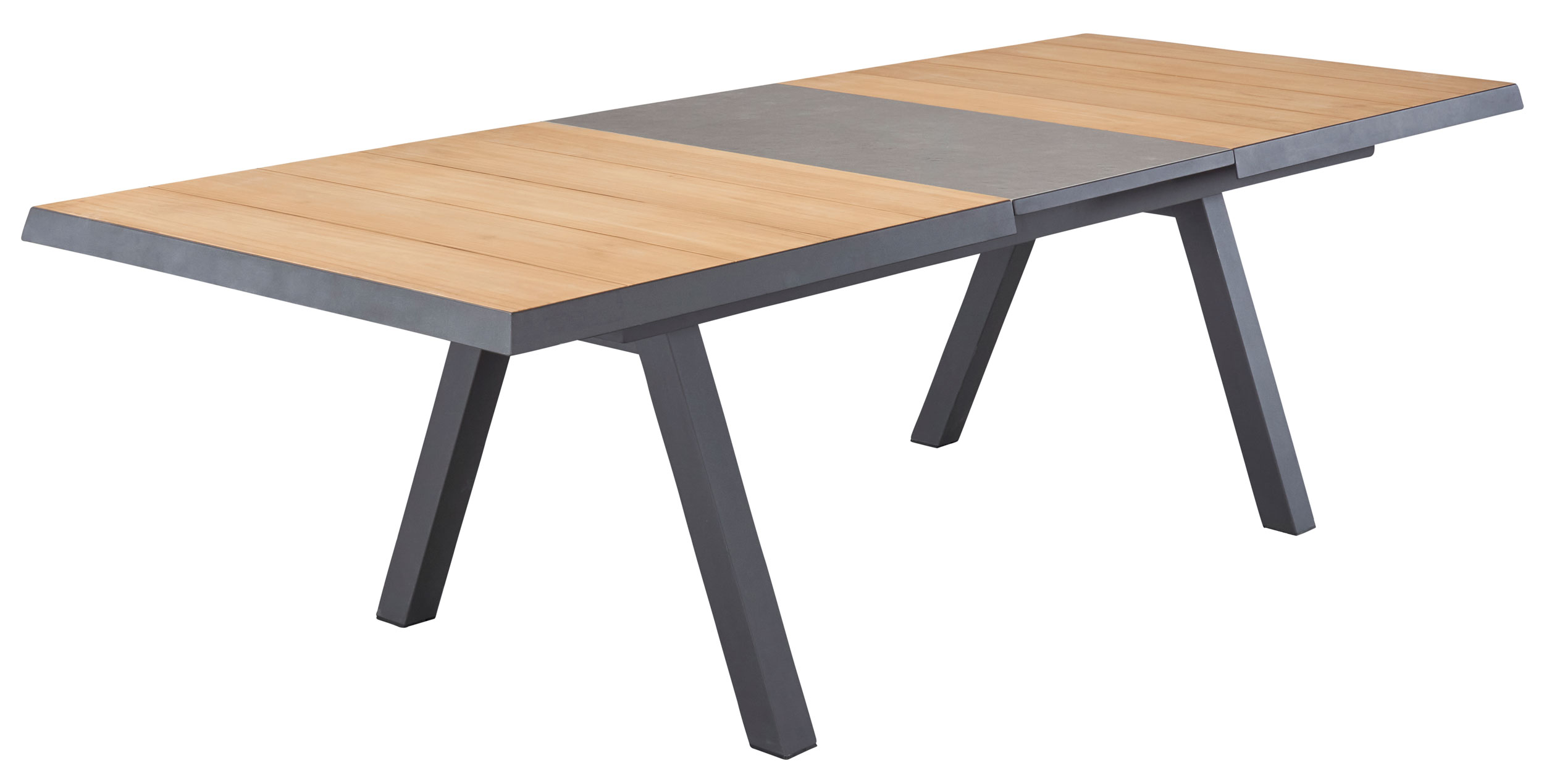 OUTDOORAusziehtisch Keramik/Teak