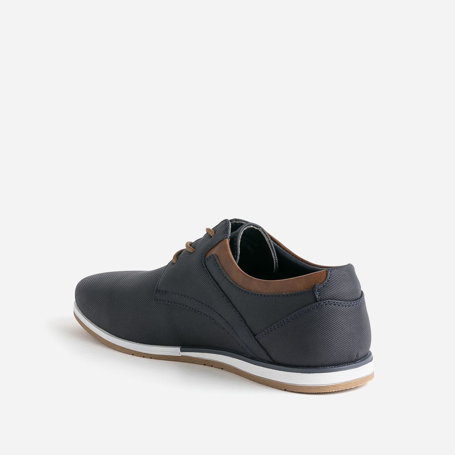 Derby confort BUGGY marine et marron