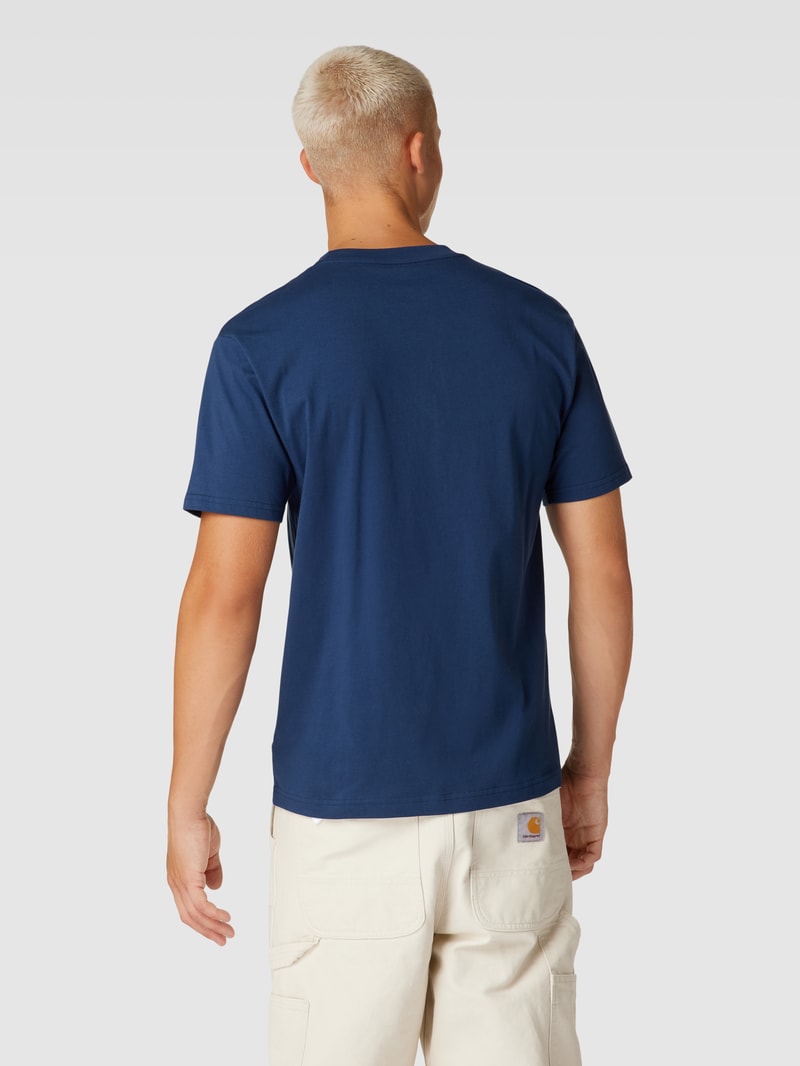 T-Shirt mit Logo-Print in marineblau