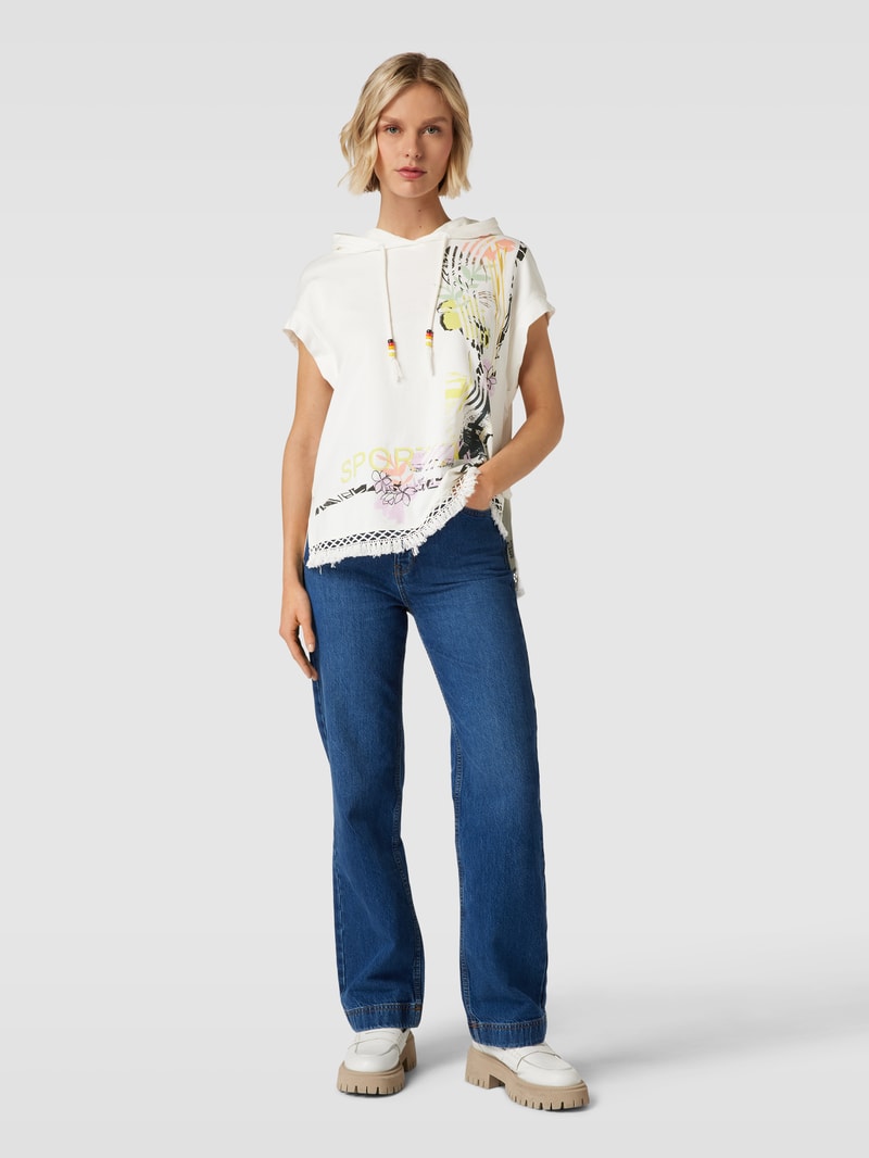 Sweatshirt mit Kapuze in offwhite