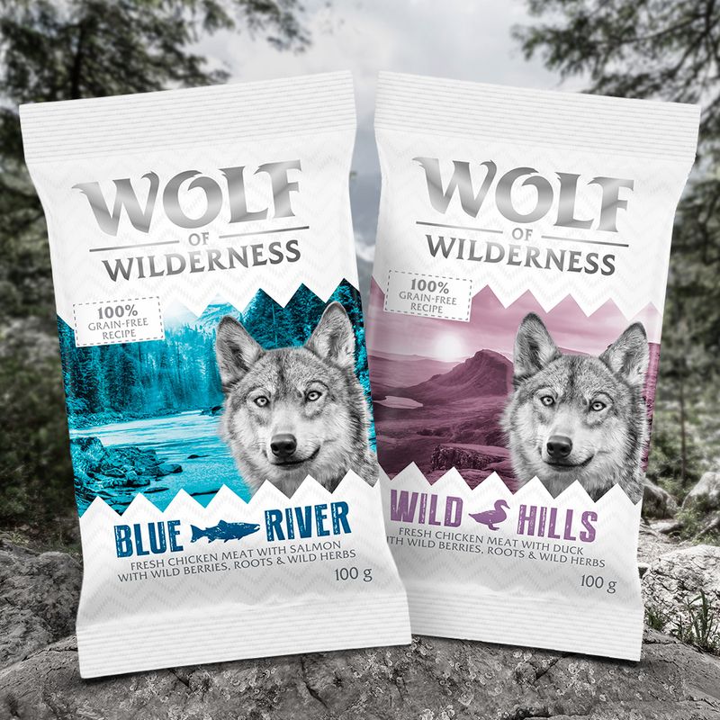Probierpaket Wolf of Wilderness 100 g - getreidefrei