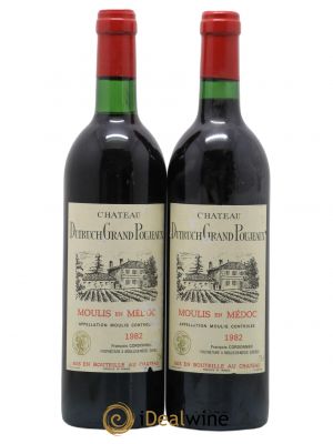 Château Dutruch Grand Poujeaux Cru Bourgeois  1982 - Lot de 2 Bouteilles