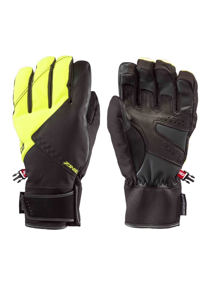 Zanier Handschuhe Sölden ZX Unisex Skihandschuhe in Lime-Schwarz günstig kaufen