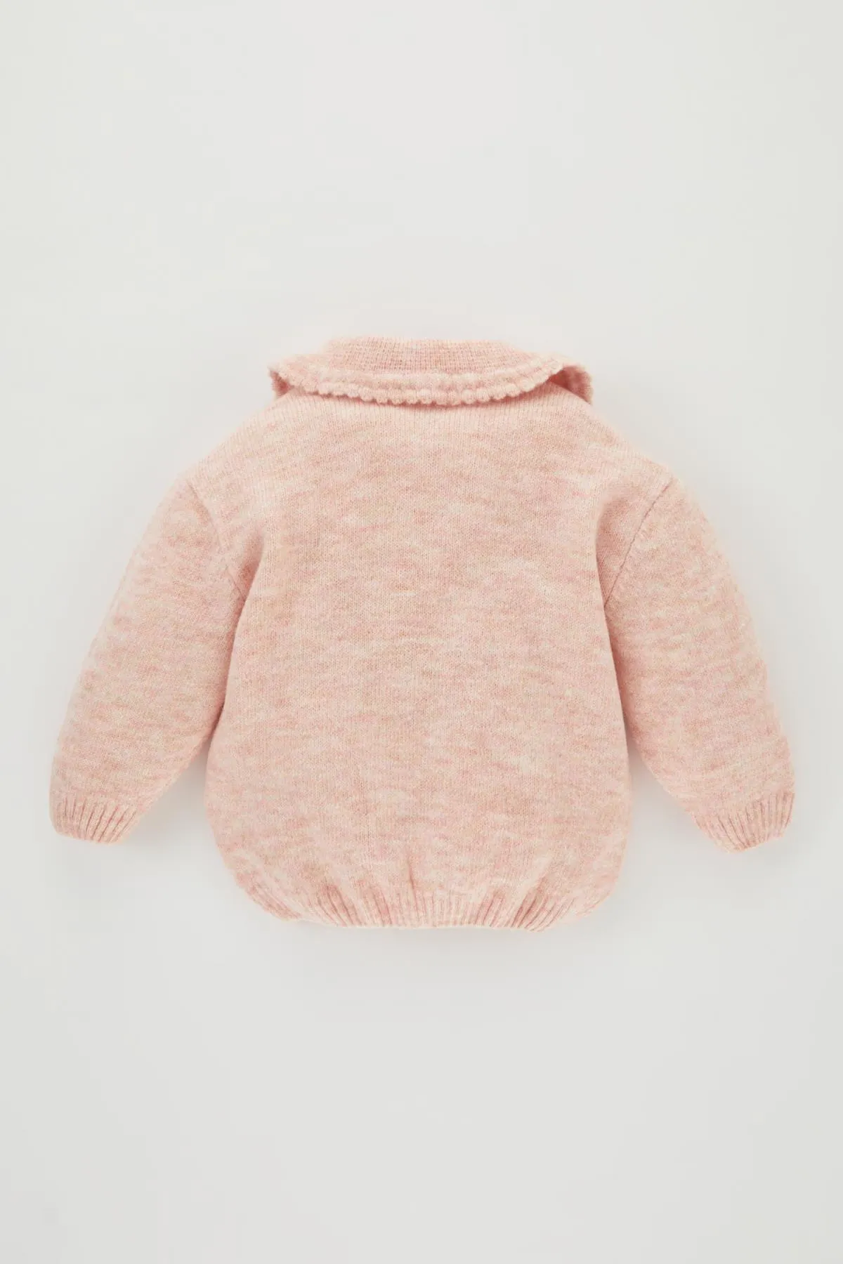 DeFacto  Baby-Strickpullover mit Blumenmuster und großem Kragen