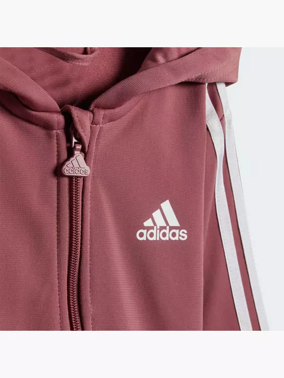 adidas Essentials Shiny Hooded Trainingsanzug