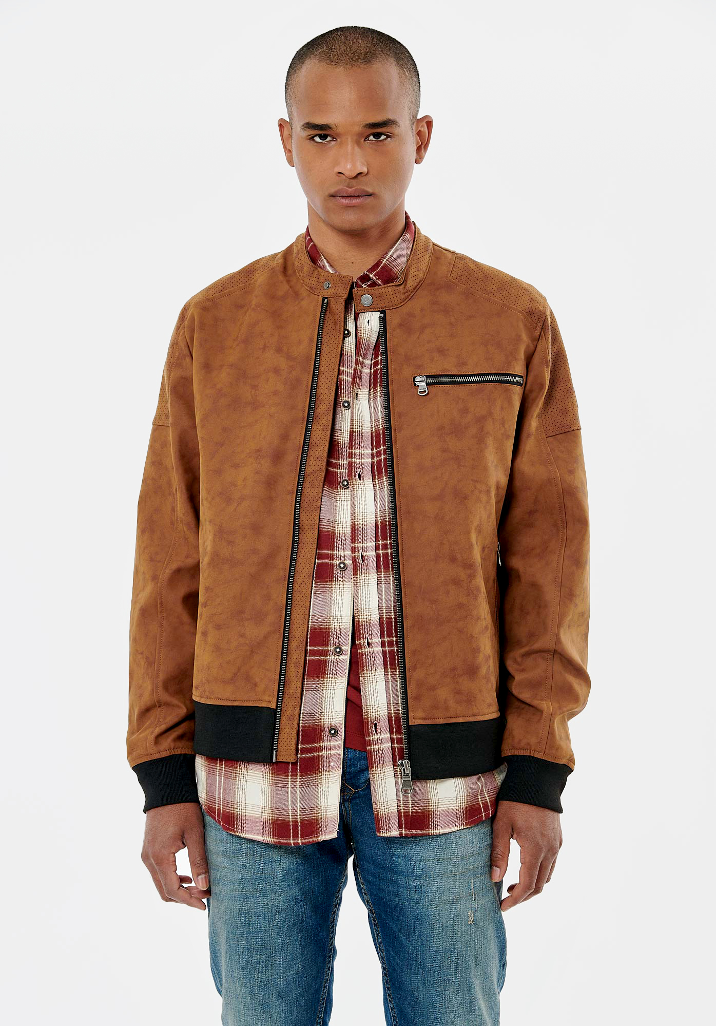 VIRAK  Blouson camel homme