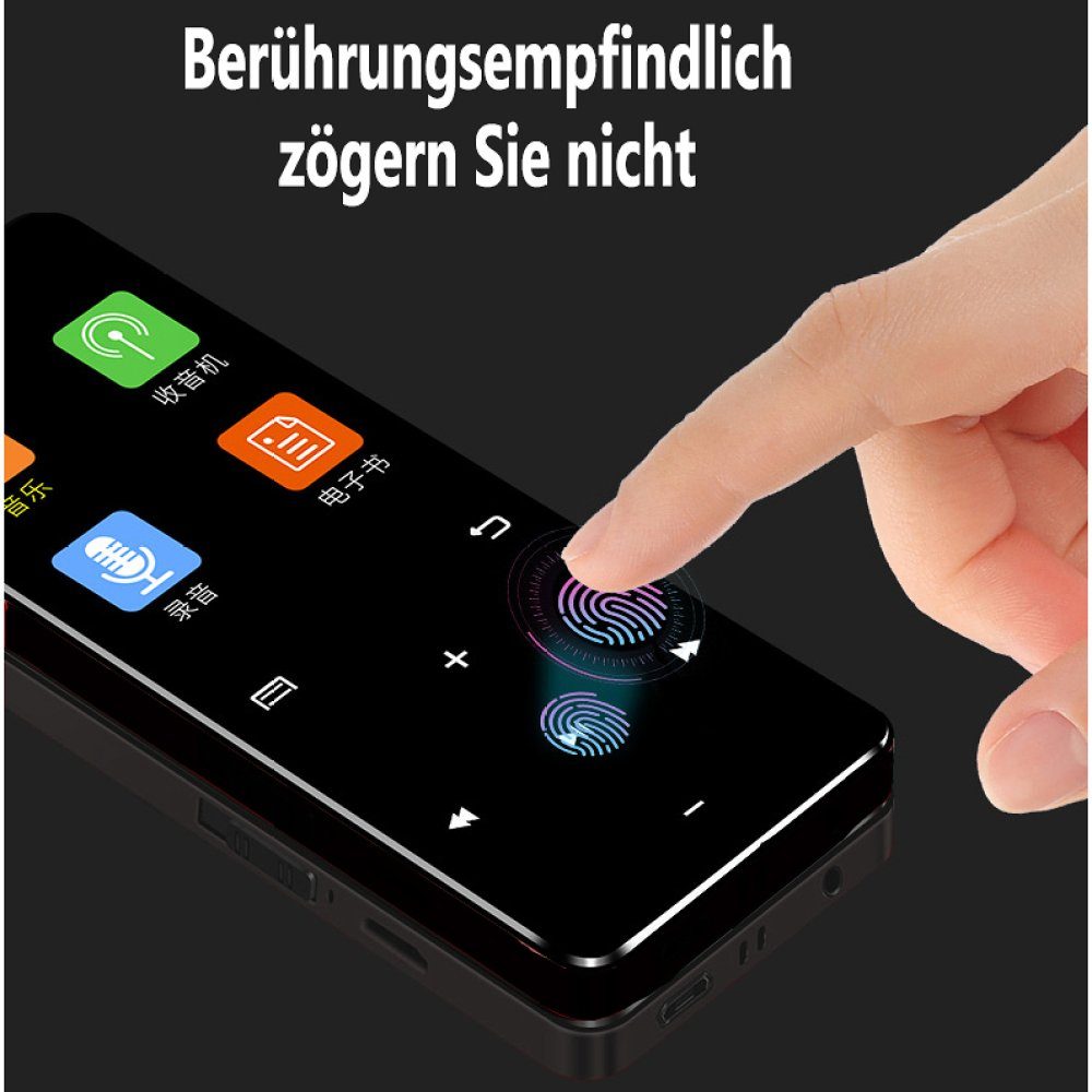 GelldG MP3 Player 1,8″ Touchscreen Tragbarer MP3 Player 16 GB MP3-Player