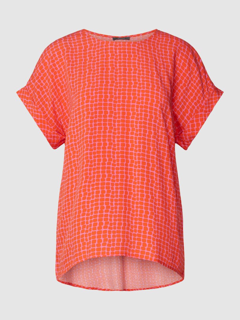 Blusenshirt mit Allover-Muster in dunkel orange