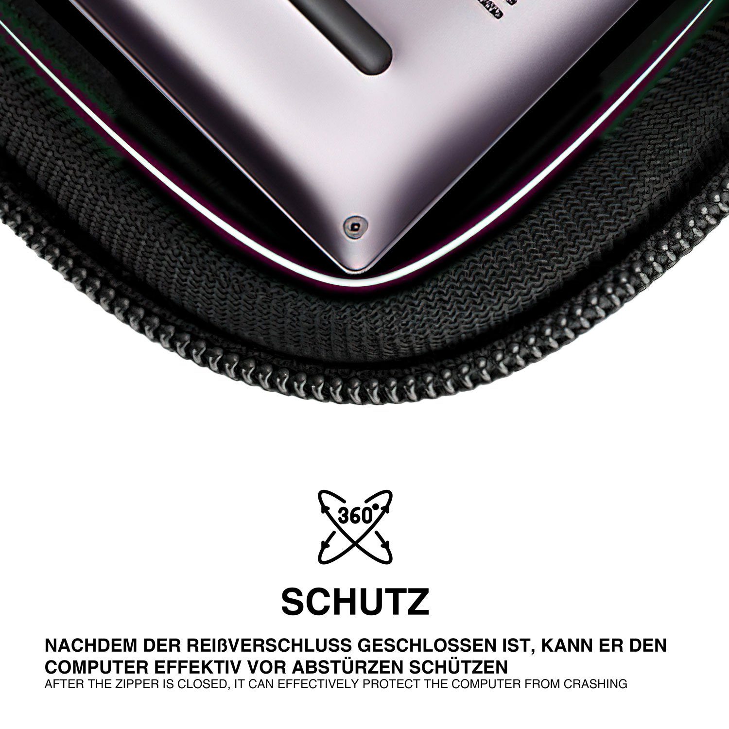 Goods+Gadgets Laptop-Hülle Neopren Notebook Schutzhülle 35,6 cm (14 Zoll), Laptop-Tasche