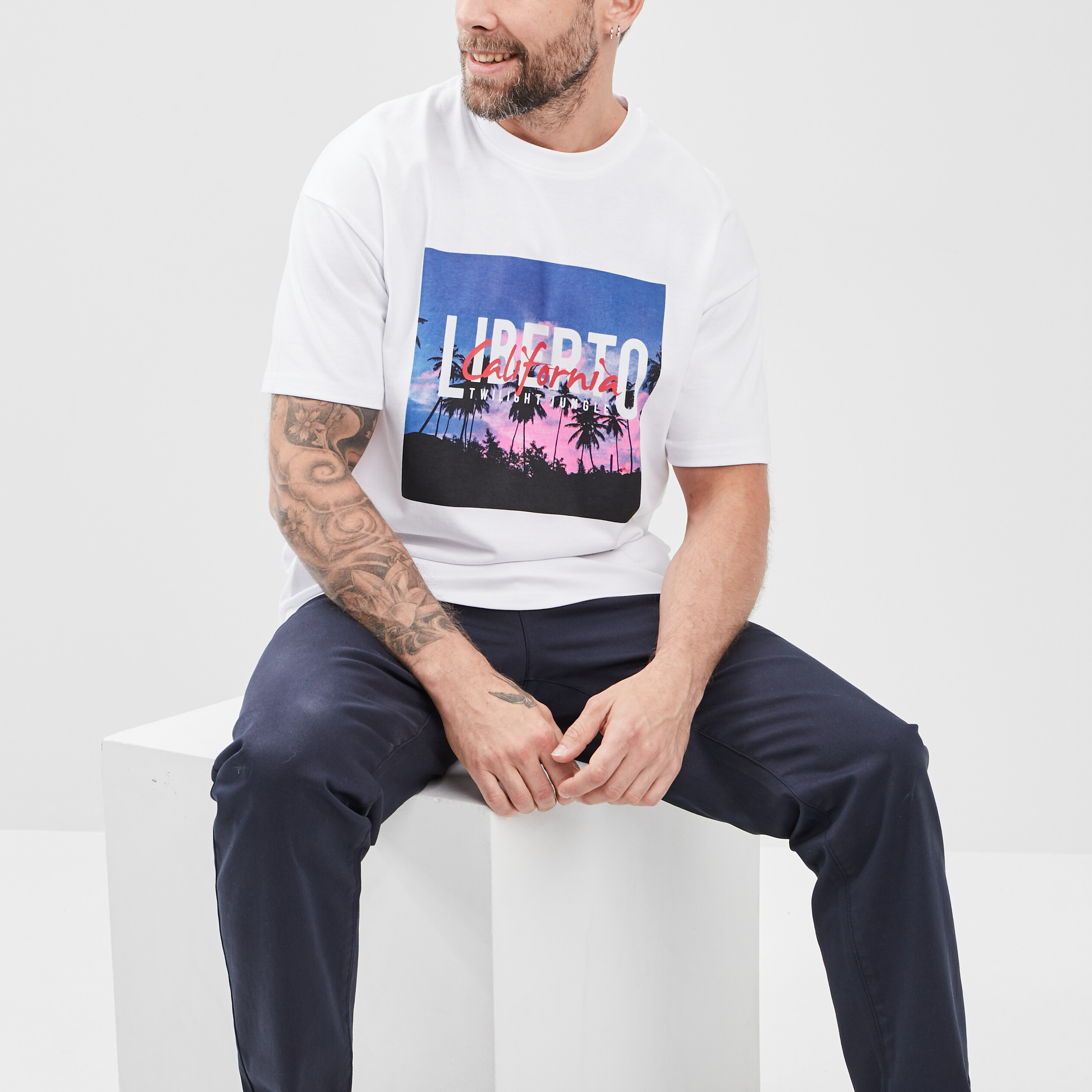 T-shirt Liberto blanc homme | La Halle