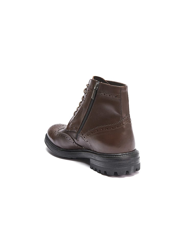Frank Daniel Leder-Boots in Braun günstig kaufen