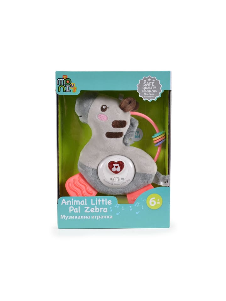 Moni Musik Plüschtier Zebra SL88007 in grau günstig kaufen onesize
