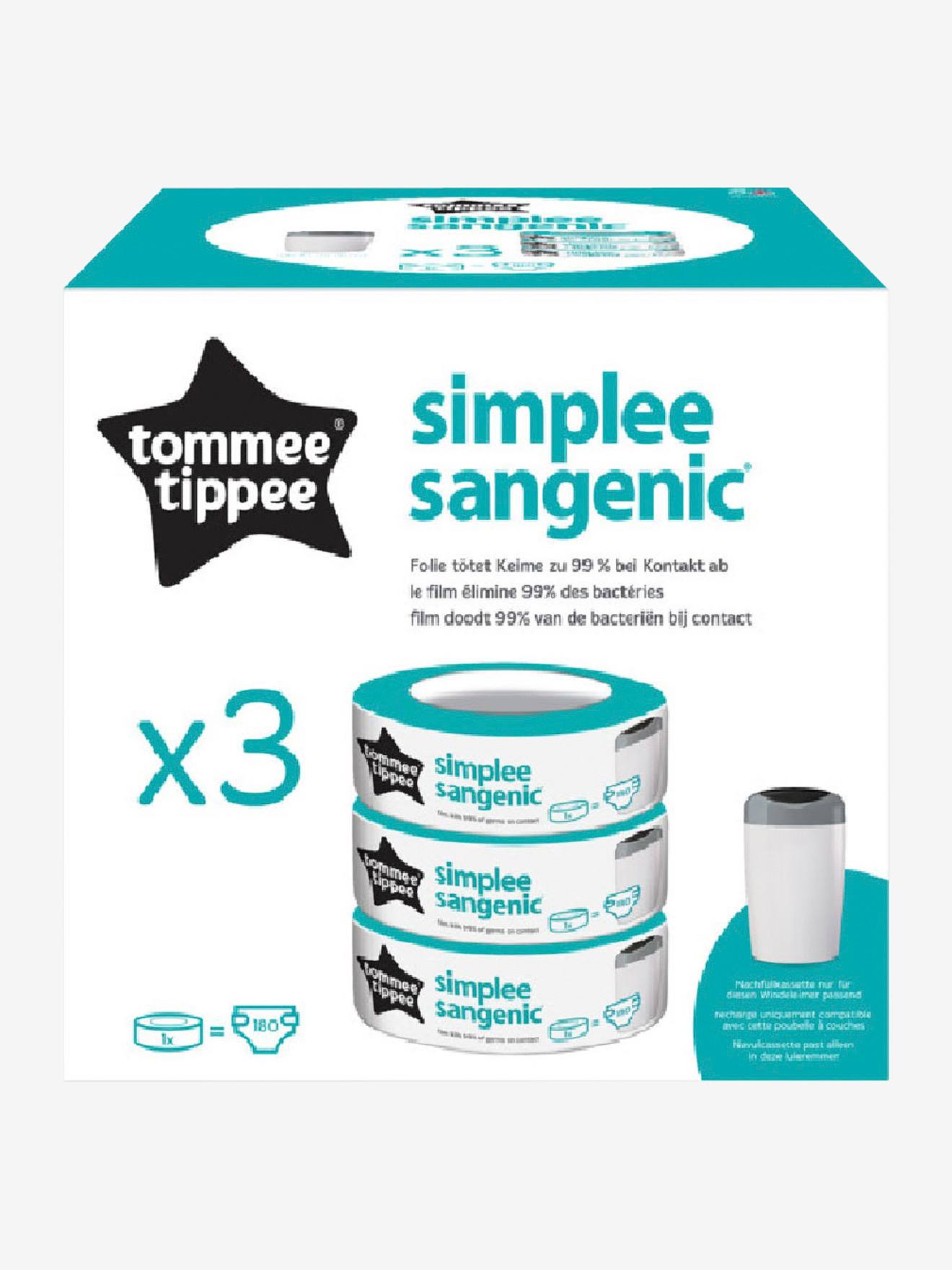 Tommee tippee 3 Nachfüllkassetten Sangenic Simplee TOMMEE TIPPEE - weiß