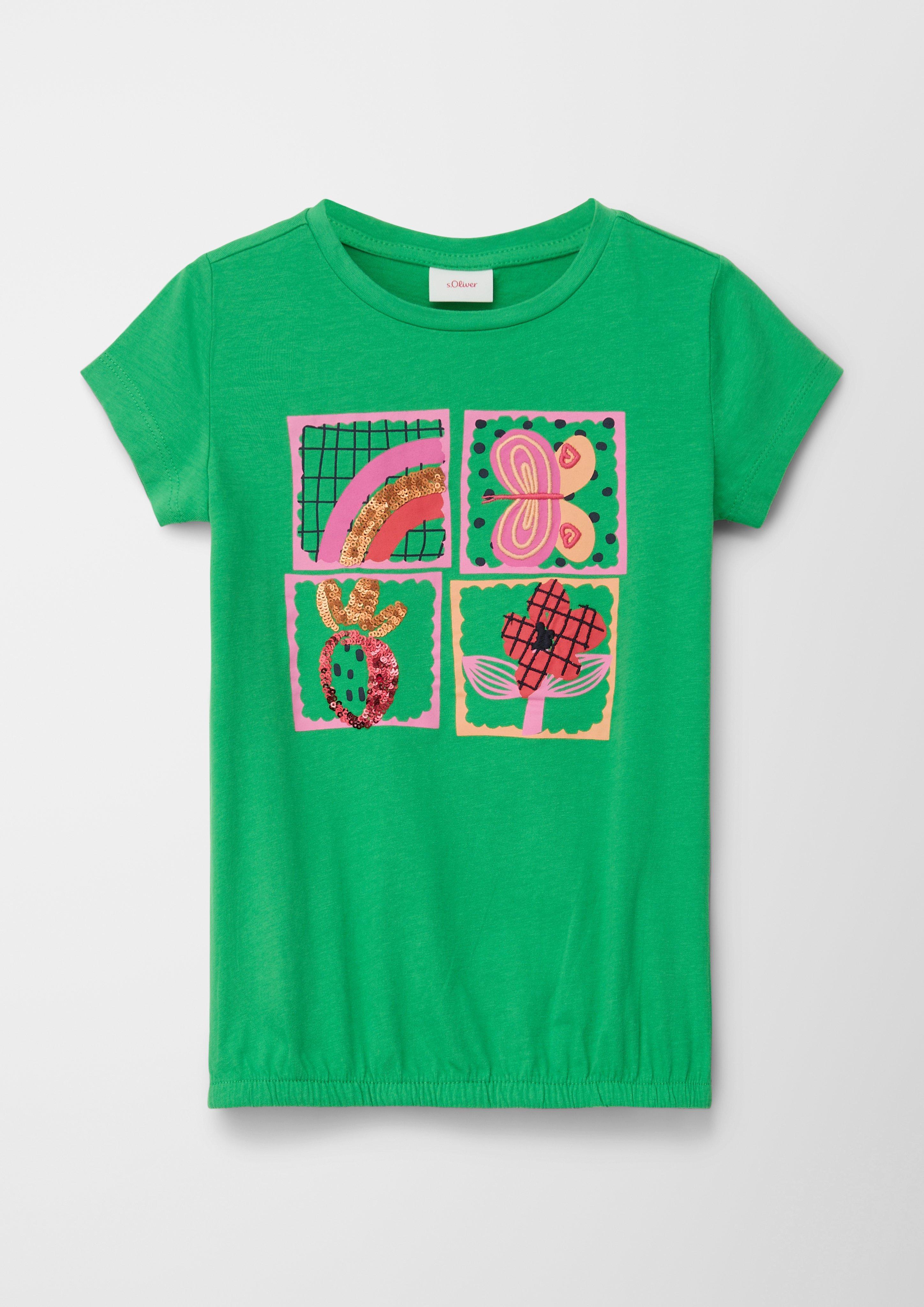 T-Shirt mit Pailletten  2130405-7590