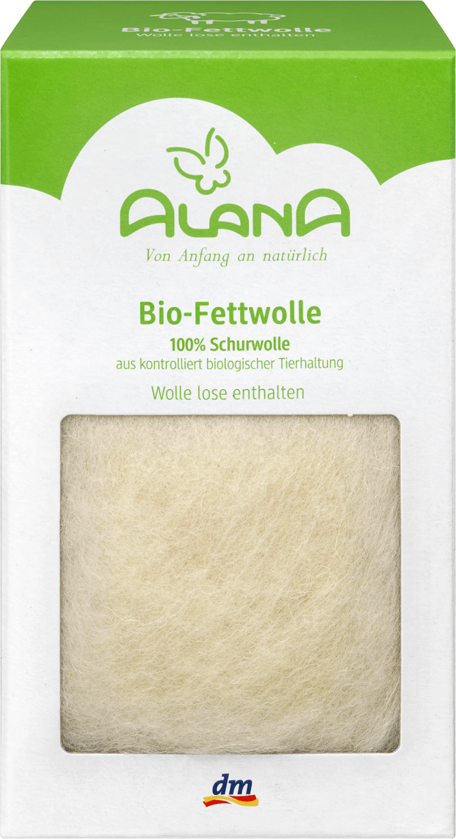 Fettwolle zum Zupfen, 50 g