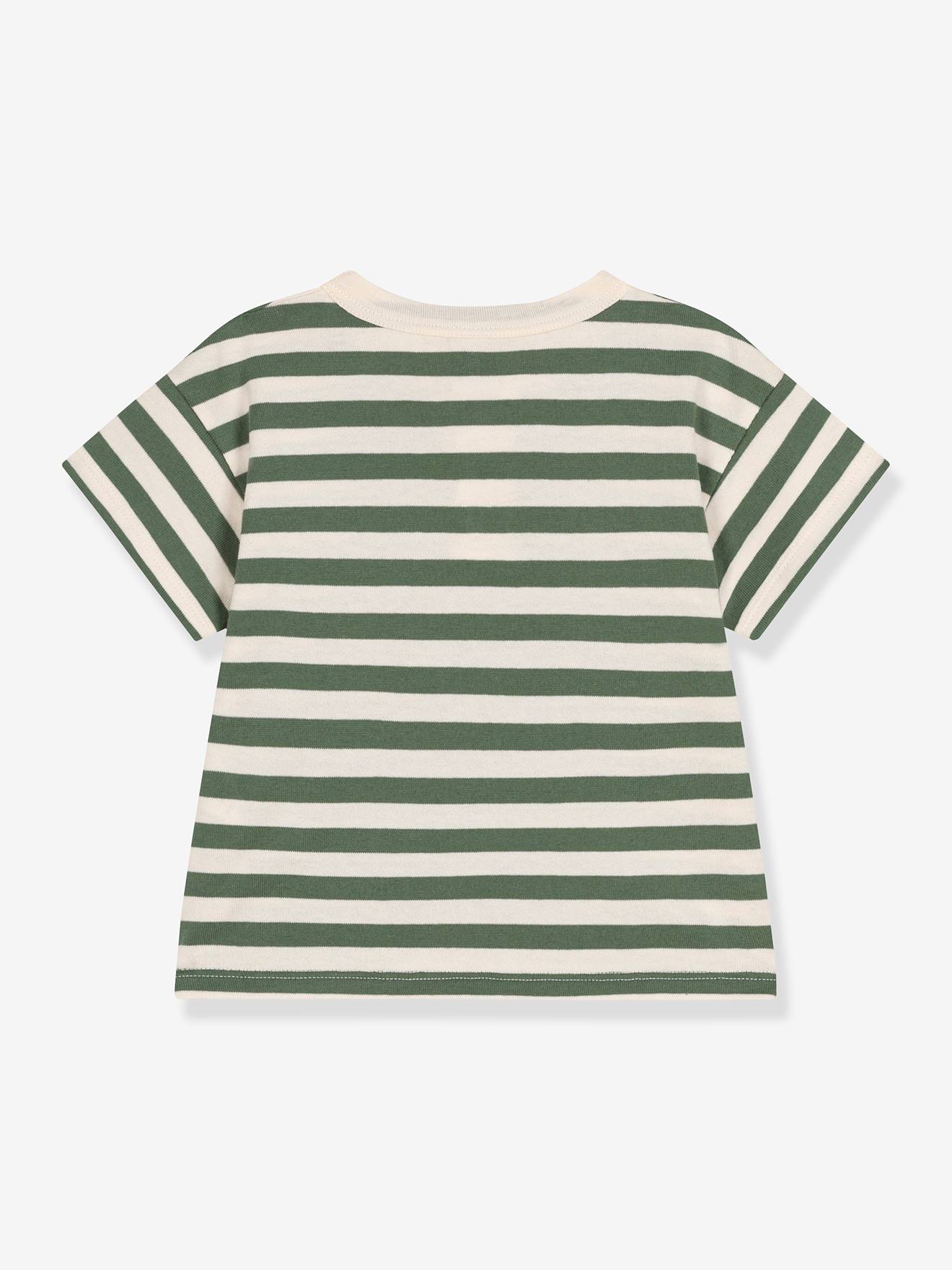 Petit Bateau Jungen T-Shirt PETIT BATEAU - grün gestreift