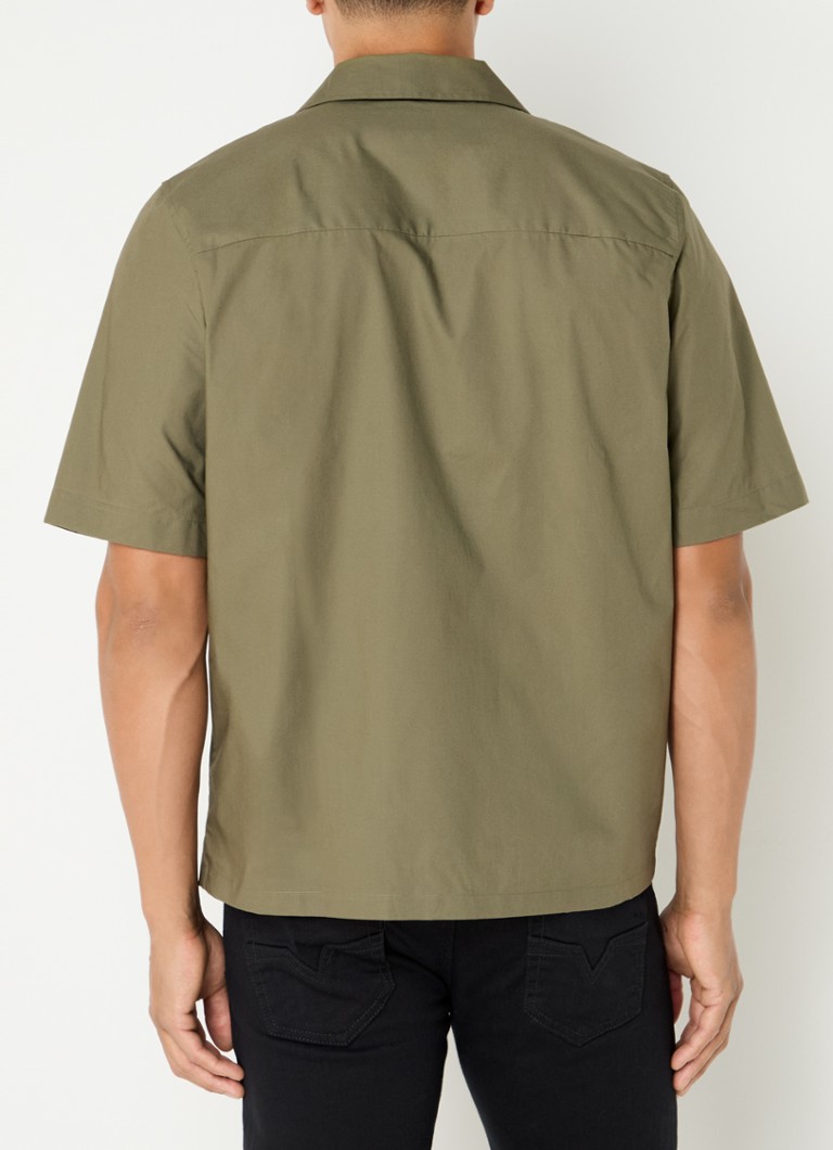 Tricou Diesel S-Mac-C cu croială clasică și logo brodat.