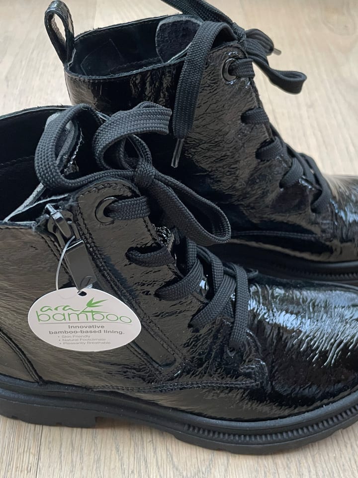 Ara Shoes Leder-Boots in Schwarz günstig kaufen 38