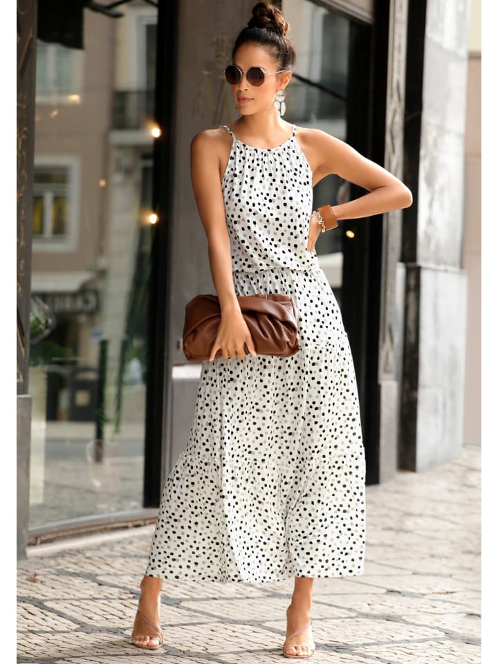 Buffalo Maxikleid in weiß-bedruckt günstig kaufen