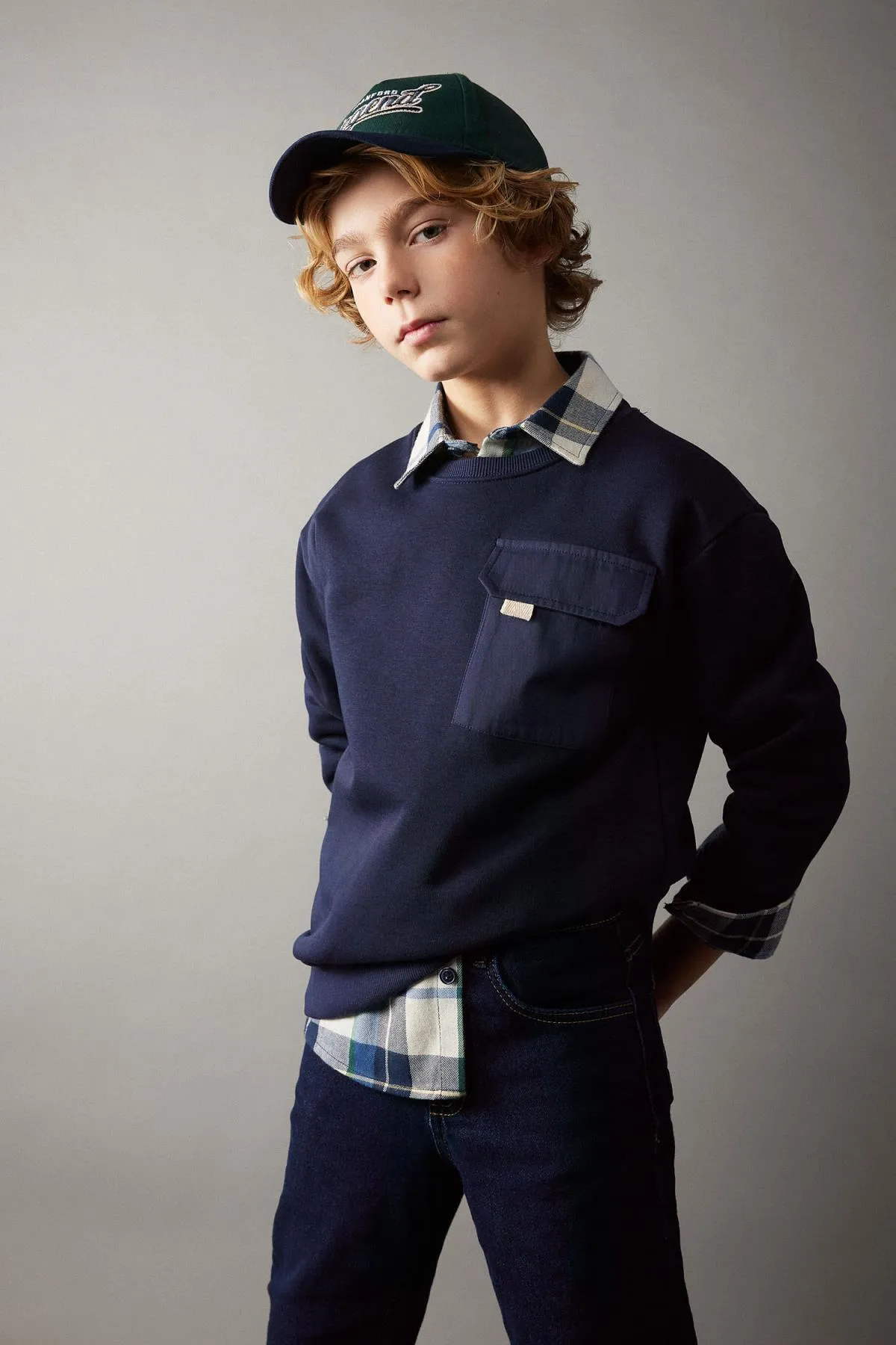 DeFacto  Dickes Sweatshirt mit Rundhalsausschnitt in Oversize-Passform für Jungen