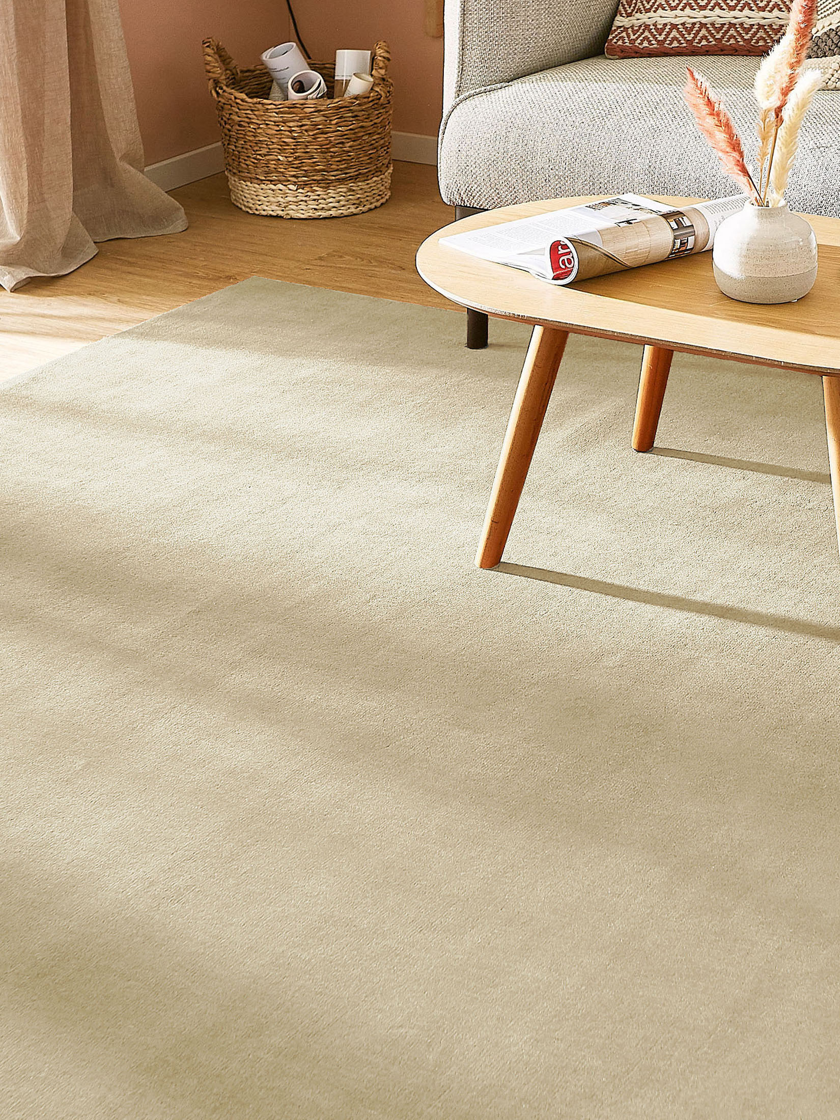 Belvedere Woll-Teppich, Offwhite