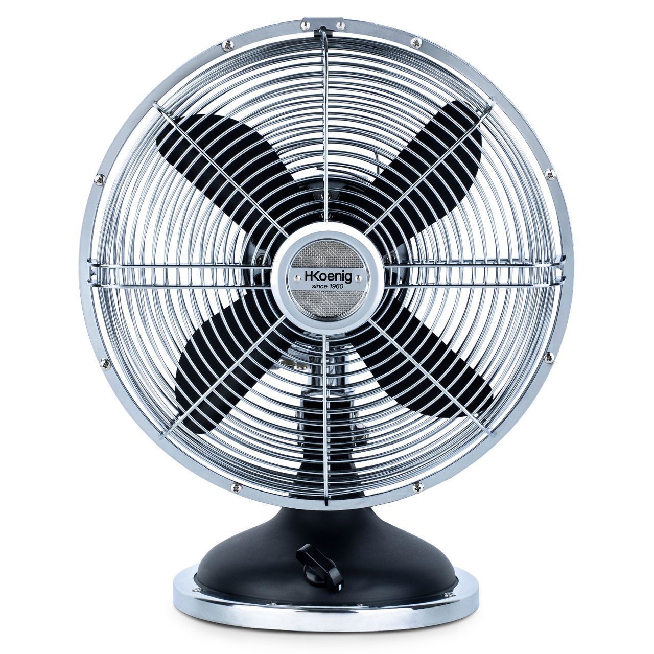 H.Koenig JOE50 Tischventilator / Retro-Design / Metall / schwarz