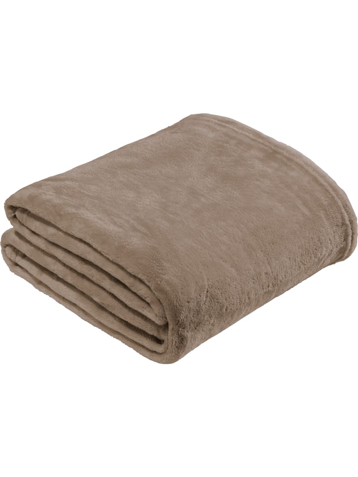 REDBEST Fleece, Microfaser Wohndecke Amarillo in taupe günstig kaufen