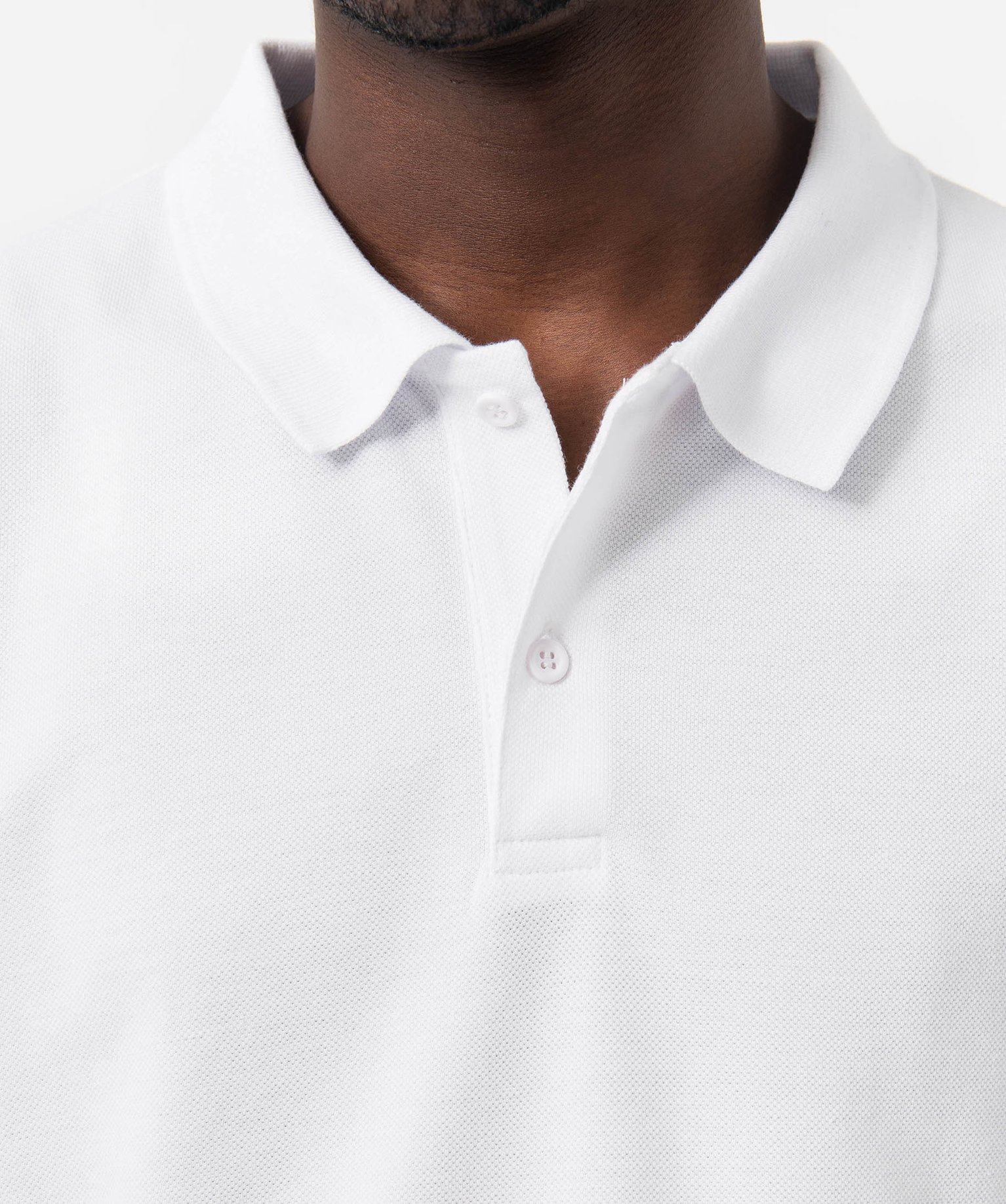 Polo à manches courtes en coton homme blanc | GEMO