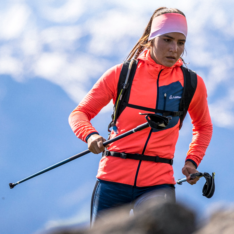 Löffler FZ TechFleece rosa Damen Hoodie
