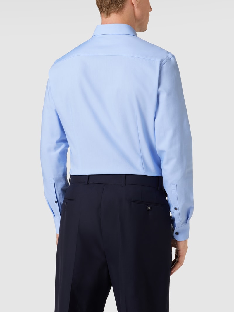 Business-Hemd mit Strukturmuster in bleu