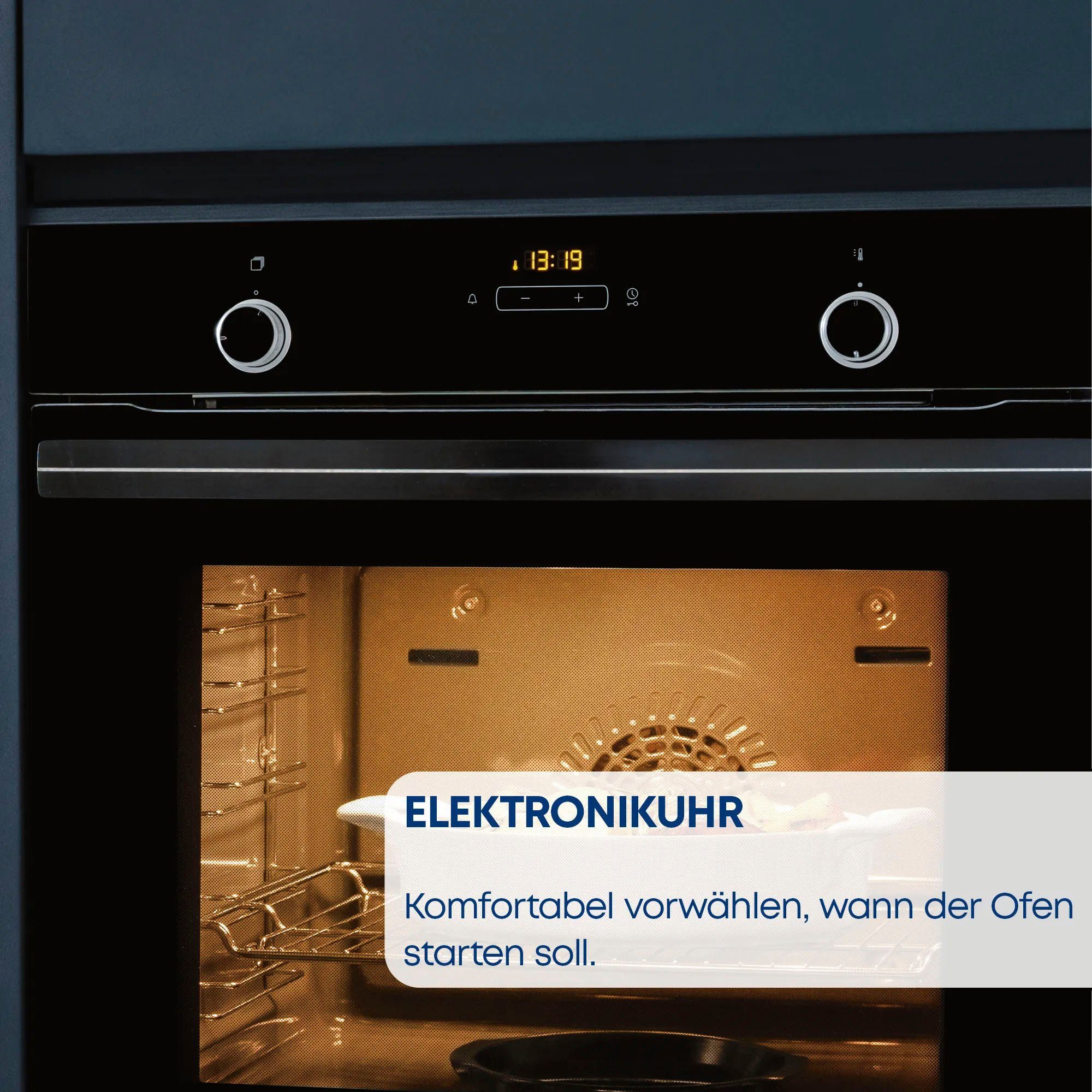 Constructa Einbaubackofen CF4A60062, mit Teleskopauszug nachrüstbar, Hydrolyse