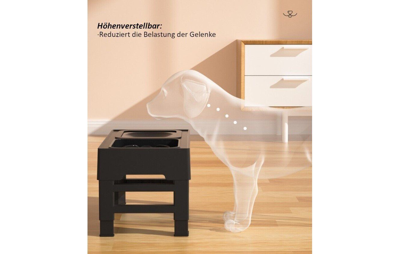 U.Uberlux Futternapf 2-in-1 Futternapf Wassernapf Hundenapf erhöht höhenverstellbar