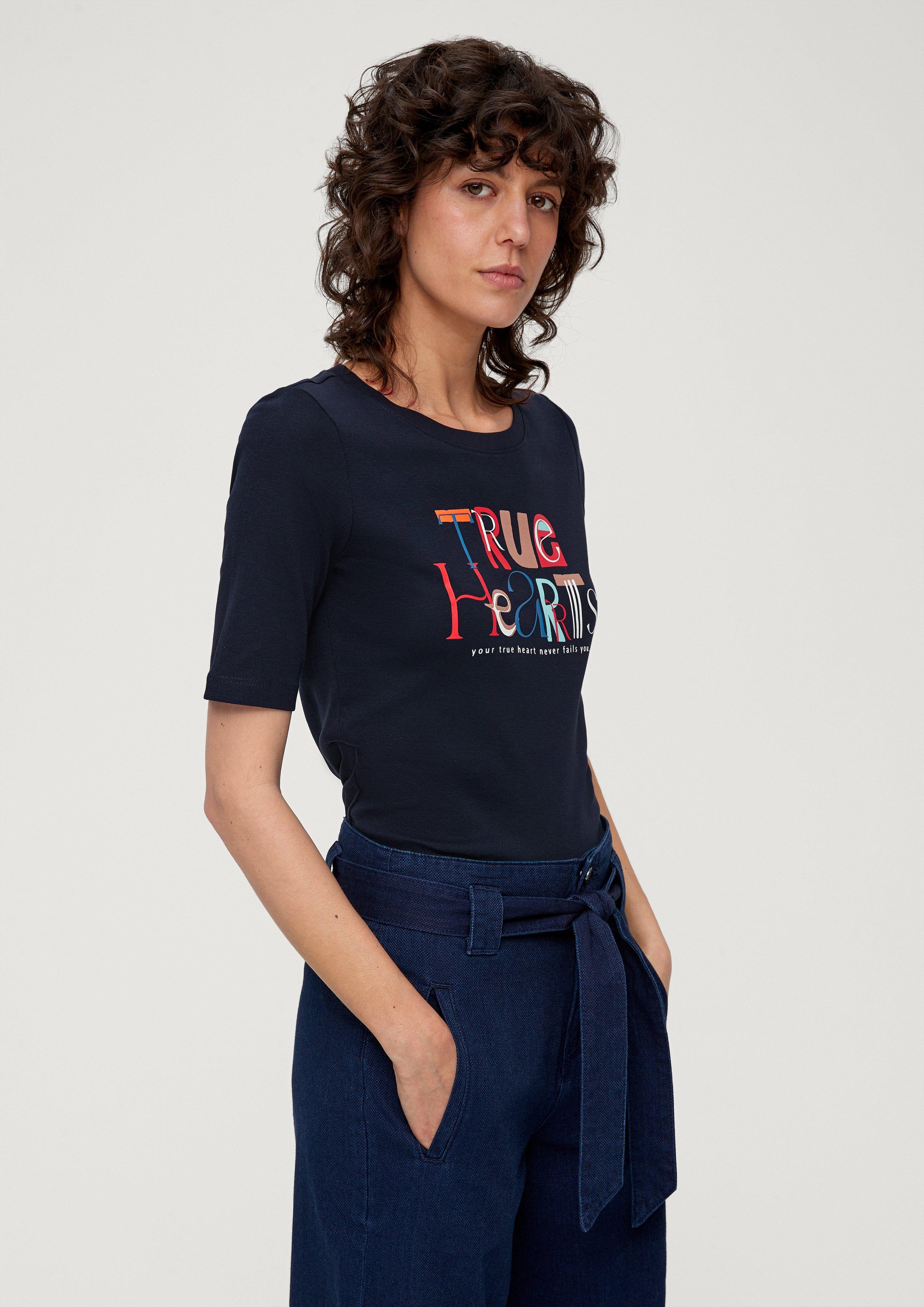 Baumwollshirt mit glänzendem Frontprint  2133065-59D0