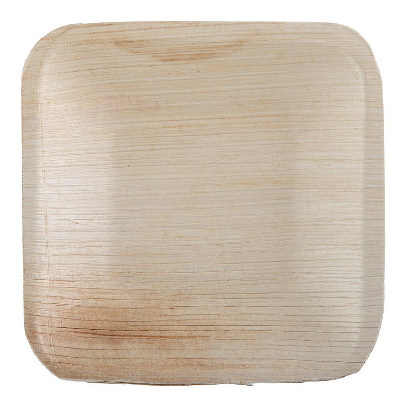 Natur Engangstallerken 10-pk Firkant 25 cm, palmeblad