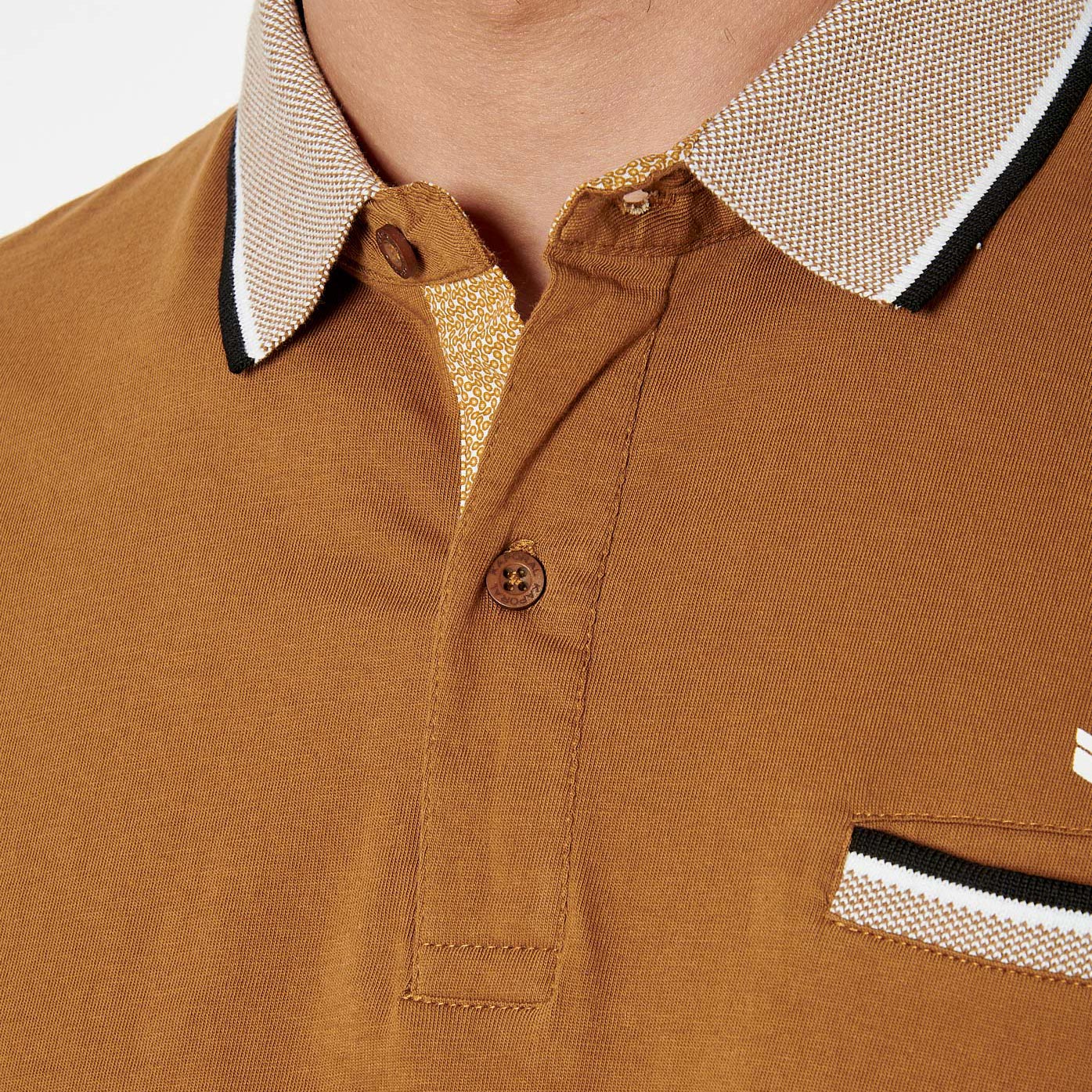 RAFA   Polo marron homme 100% coton