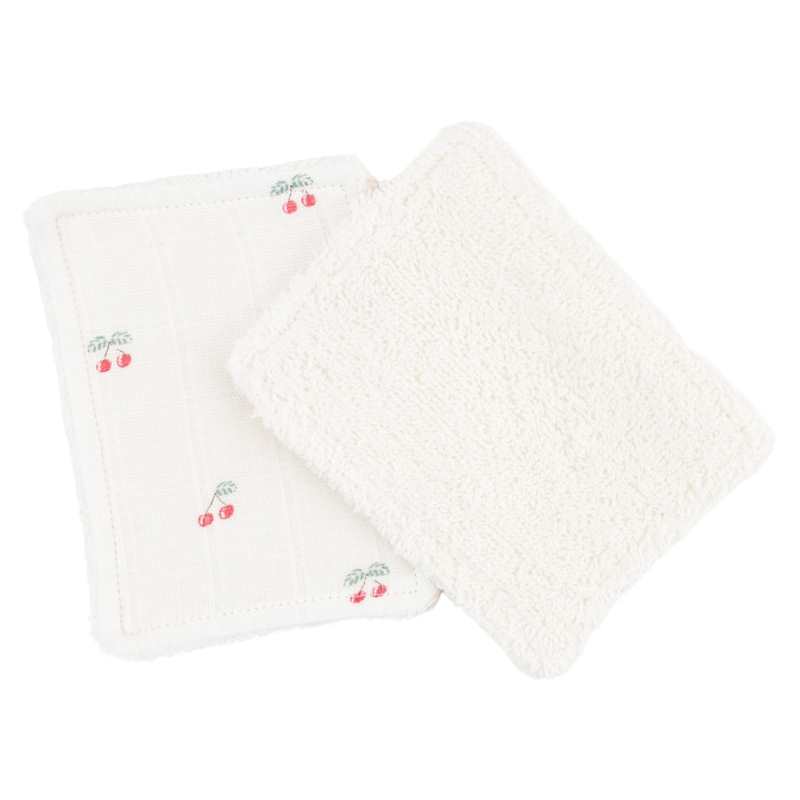 Lot de 12 lingettes lavables Cerise