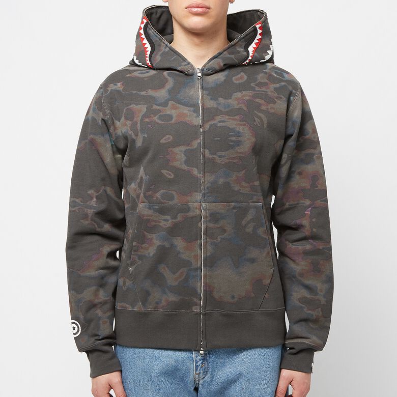 A Bathing Ape Babe Thermography Shark Full Zip Hoodie M Black
