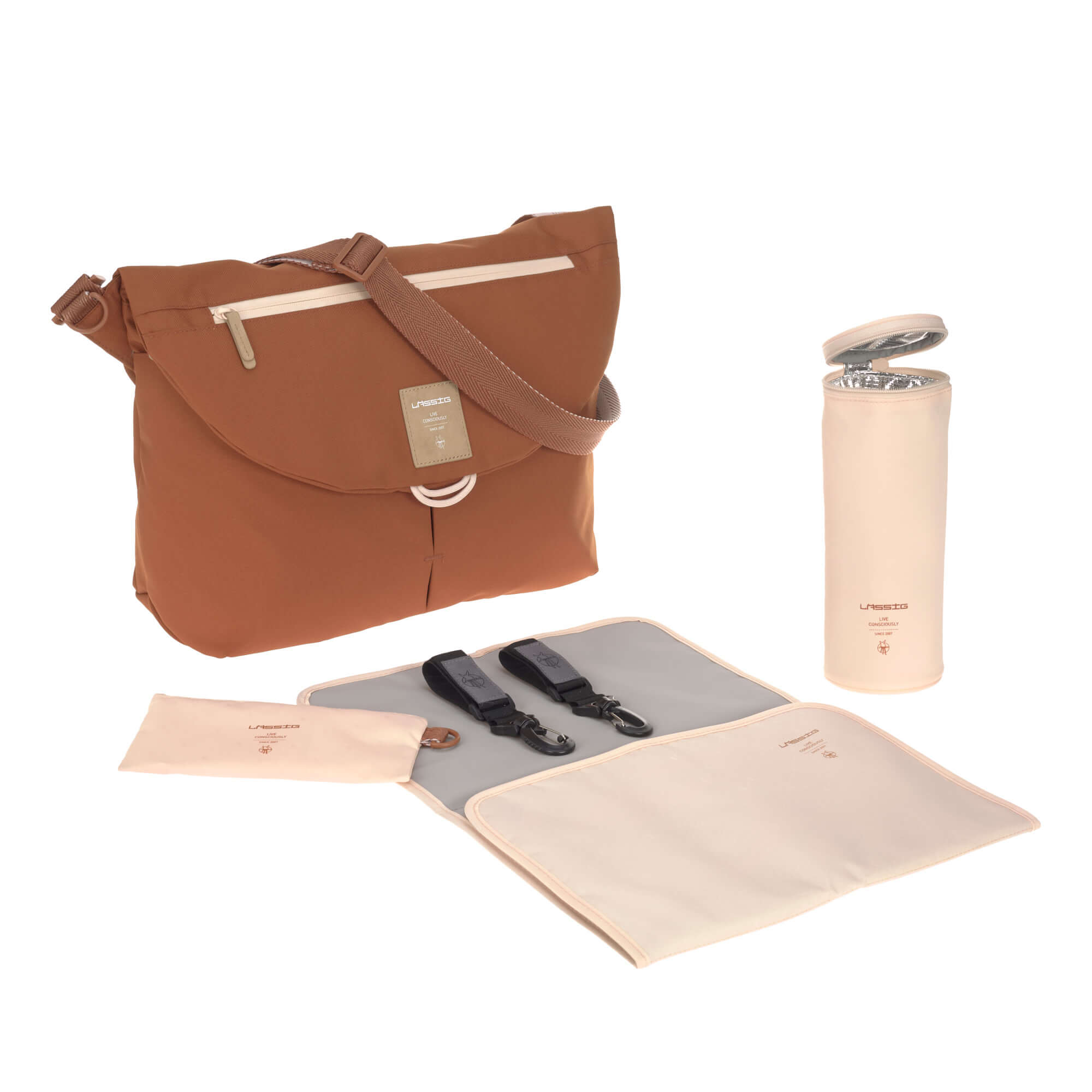 Wickeltasche - Green Label Manu Messenger Bag, Rust