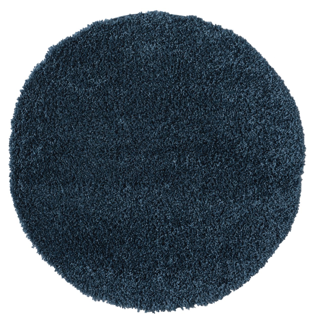 MyFlair Teppich Elodie, 120cm x 120cm, Farbe Dunkelblau, rund, Florhöhe 37mm