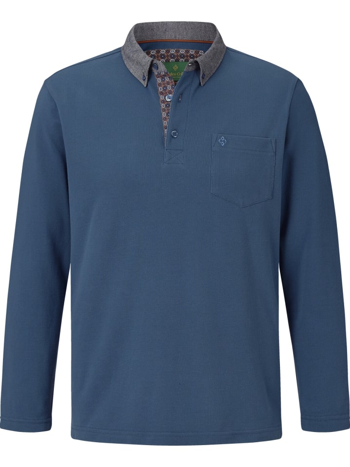 Charles Colby Langarm-Poloshirt DUKE BRENNAN in blau günstig kaufen