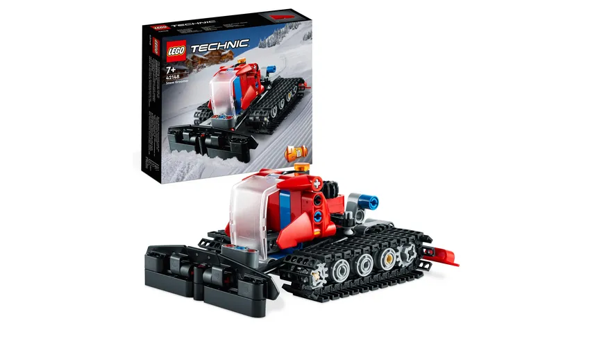 LEGO Technic 42148 Pistenraupe, 2in1-Fahrzeug-Set mit Schneemobil