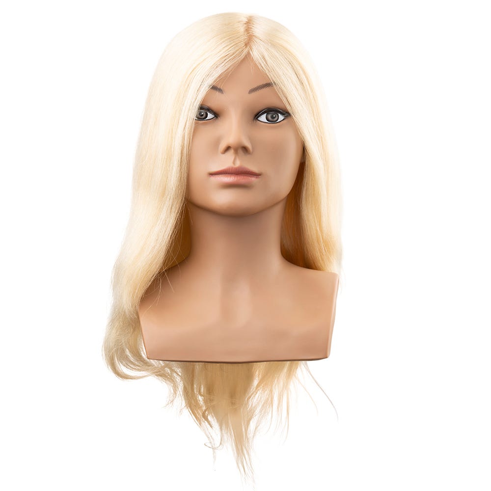 Efalock Übungskopf Marla Humanhaar lichtblond 40cm